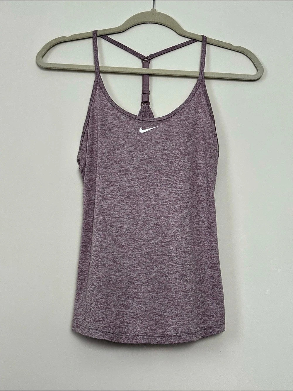 Nike Dri-FIT One Elastika Tank Women’s XS Purple Strappy Workout Top